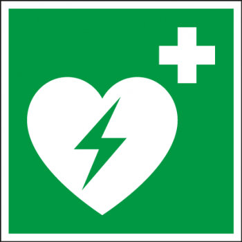 "Automatisierter externer Defibrillator (AED)" - DIN EN ISO 7010, E010