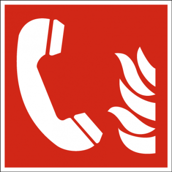 "Brandmeldetelefon" - DIN EN ISO 7010, F006