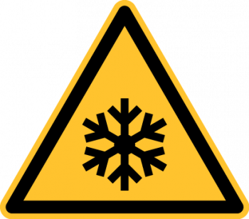 "Warnung vor Kälte" - DIN EN ISO 7010, W010