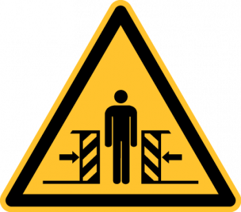 "Warnung vor Quetschgefahr" - DIN EN ISO 7010, W019