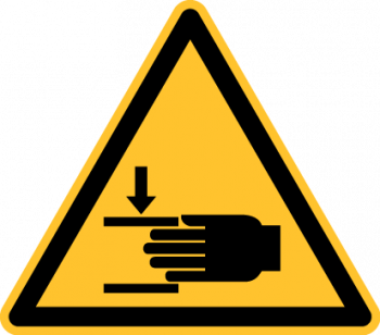 "Warnung vor Handverletzungen" - DIN EN ISO 7010, W024