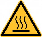 "Warnung vor heißer Oberfläche" - DIN EN ISO 7010, W017
